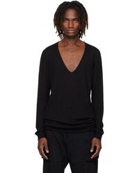 Rick Owens - Temple Oversize Extreme V Neck Sweater - Lyst