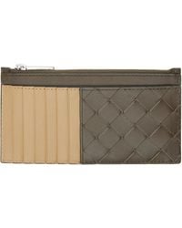 Bottega Veneta - Tan Intrecciato Long Zippered Card Holder - Lyst