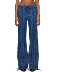 Jean Paul Gaultier - 'the Lace-up' Jeans - Lyst