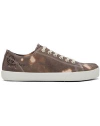 Maison Margiela Baskets a motif tie-dye brunes et beiges Tabi Military - Marron