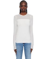 Rag & Bone - Ragbone t-shirt à manches longues luca blanc - Lyst