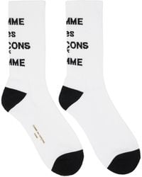 Comme des Garçons - Cotton Pile Logo Socks - Lyst