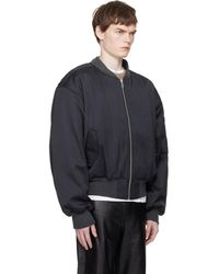 Entire studios Vicinity Crop Faux-fur Jacket in Black for Men | Lyst