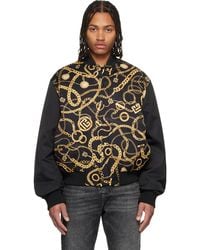 Balmain - Chaînes Pattern & Monogram Reversible Bomber Jacket - Lyst