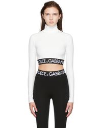 Dolce & Gabbana Dolcegabbana ホワイト コットン 長袖tシャツ - ブラック