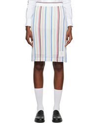 Thom Browne - Multicolor Striped Midi Skirt - Lyst