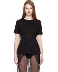 Simone Rocha - Gathered Bust Bow T-Shirt - Lyst