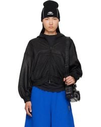 Balenciaga - Cropped Zip-up Hoodie - Lyst