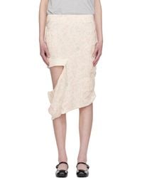 OPEN YY - Off- Floral Blankie Midi Skirt - Lyst