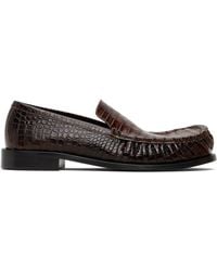 Dries Van Noten - Embossed Leather Loafers - Lyst