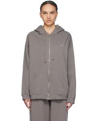 MM6 by Maison Martin Margiela - Taupe Safety Pin Hoodie - Lyst