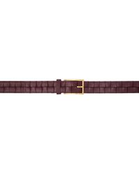Bottega Veneta - Burgundy Maxi Intreccio Belt - Lyst