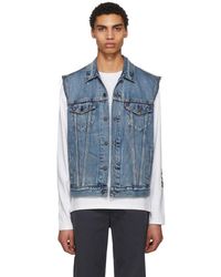 levi's trucker vest mens