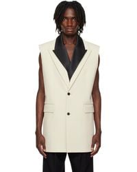 Jean Paul Gaultier - Ssense Exclusive & Double Layer Sleeveless Blazer - Lyst