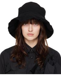 Comme des Garçons - Chapeau bob noir en tweed de laine et nylon - Lyst