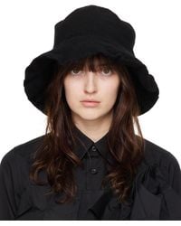 Comme des Garçons - Comme Des Garçons Shirt Black Wool Nylon Tweed Bucket Hat - Lyst
