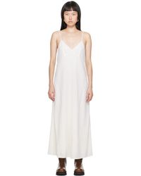 Chloé - Off-white V-neck Maxi Dress - Lyst