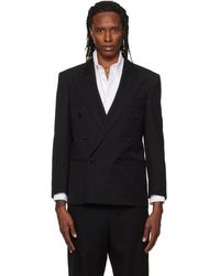 Tonywack - Wool Twill Double-Breasted Blazer - Lyst