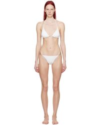 DIESEL - Haut de bikini Bfb-Sees-O et culotte de bikini Bfpn-Irina blancs - Lyst
