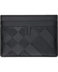 Burberry - Embossed Check Card Holder - Lyst