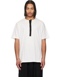 Yohji Yamamoto - Off- Short Sleeve Henley - Lyst