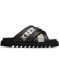 Toga Virilis - Ssense Exclusive Padded Leather Sandals - Lyst