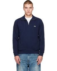 Lacoste - Zip-Up High Neck Interlock Sweatshirt - Lyst