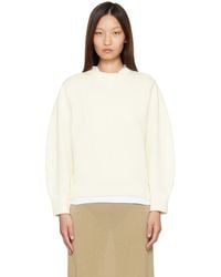 TOTEME - Off- Oversized Crew Knit Sweater - Lyst