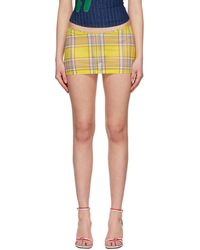 Miaou - Yellow Elektra Miniskirt - Lyst