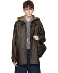 Lemaire - Detachable Hood Coated Technical Linen Rain Jacket - Lyst