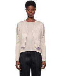 Pleats Please Issey Miyake - Cardigan monthly colors december - Lyst