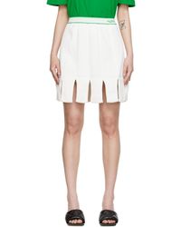 Bottega Veneta - Off-white Viscose Mini Skirt - Lyst