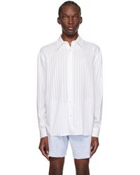 Acne Studios - White Striped Shirt - Lyst