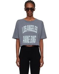 Anine Bing - Johnny Cropped T-Shirt - Lyst