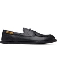 Moschino - Leather Boat Shoes - Lyst