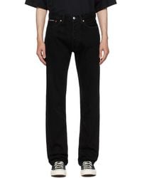 Calvin Klein - Black Straight Fit Jeans - Lyst