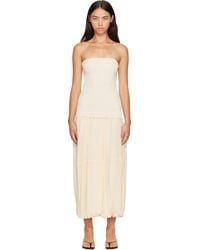 St. Agni - Off- Strapless Balloon Hem Maxi Dress - Lyst