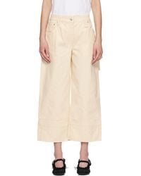 Simone Rocha - Off- Straight Leg Bow Loop Jeans - Lyst