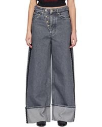 Ganni - Double Fly Baggy Jeans - Lyst