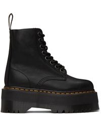 doc martens boots platform black