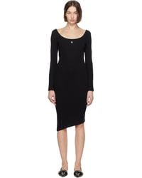 Givenchy - Asymmetric Ribbed Cotton 4G Liquid Midi Dress - Lyst