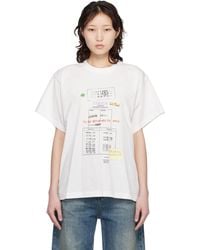 MM6 by Maison Margiela - Off- Library Stamp T-Shirt - Lyst