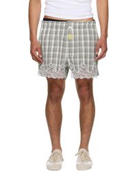 Martine Rose - Culotte-Short Grise Exclusive À Ssense - Lyst