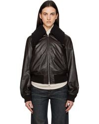 Our Legacy - ブラウン Pharos レザー ボンバージャケット - Lyst