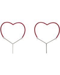 Y. Project - Mini Y Heart Earrings - Lyst