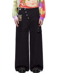 Chopova Lowena - Pantalon noir à poches de style portefeuille - Lyst