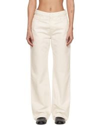 Ami Paris - Off- Cotton Large Fit Jeans - Lyst