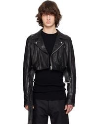 メンズ Rick Owens Alice Strobe レザージャケット ブラック | Lyst