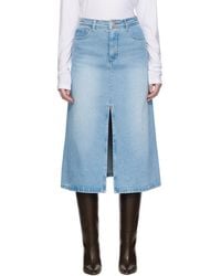 A.P.C. - Jupe Midi Georgia Bleue En Denim - Lyst