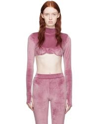 Gcds - Purple Cropped Turtleneck - Lyst